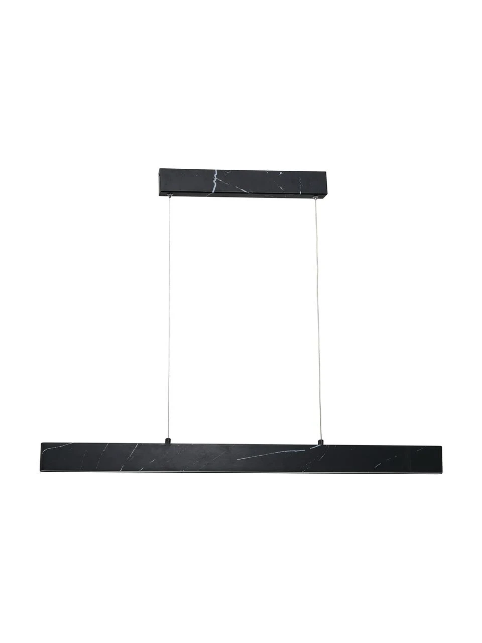 Große Schmale LED-Pendelleuchte Pierce in Marmoroptik, B 90 x H 10 cm 6 Große Schmale LED-Pendelleuchte Pierce in Marmoroptik, B 90 x H 10 cm – Bild 4