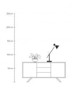 Westwing Collection Gro&szlig;e Schreibtischlampe Audrey mit Gold-Dekor, Ø 15 x H 68 cm -Leuchten Verkaufsladen Grosse Schreibtischlampe Audrey mit Gold Dekor 2