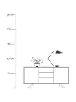 Westwing Collection Gro&szlig;e Schreibtischlampe Neron mit Gold-Dekor in Schwarz, T 57 x H 56 cm -Leuchten Verkaufsladen Grosse Schreibtischlampe Neron mit Gold Dekor in Schwarz 3