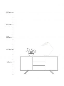 Westwing Collection Gro&szlig;e Schreibtischlampe Neron mit Gold-Dekor in Wei&szlig;, T 57 x H 56 cm -Leuchten Verkaufsladen Grosse Schreibtischlampe Neron mit Gold Dekor in Weiss 3