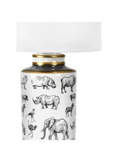 Bizzotto Gro&szlig;e Tischlampe Africa aus Porzellan, Ø 18 x H 63 cm -Leuchten Verkaufsladen Grosse Tischlampe Africa aus Porzellan 2