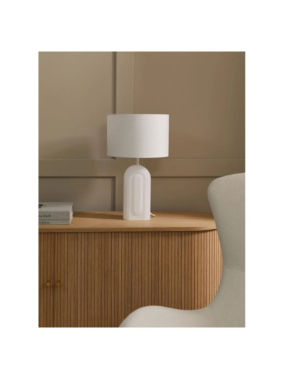 Westwing Collection Große Tischlampe Bela mit Glasfuß, Ø 30 x H 50 cm 4 Westwing Collection Große Tischlampe Bela mit Glasfuß, Ø 30 x H 50 cm – Bild 2