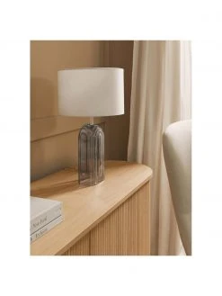 Westwing Collection Gro&szlig;e Tischlampe Bela mit Glasfu&szlig;, Ø 30 x H 50 cm -Leuchten Verkaufsladen Grosse Tischlampe Bela mit Glasfuss 14