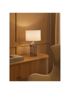 Westwing Collection Gro&szlig;e Tischlampe Bela mit Glasfu&szlig;, Ø 30 x H 50 cm -Leuchten Verkaufsladen Grosse Tischlampe Bela mit Glasfuss 15