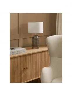 Westwing Collection Gro&szlig;e Tischlampe Bela mit Glasfu&szlig;, Ø 30 x H 50 cm -Leuchten Verkaufsladen Grosse Tischlampe Bela mit Glasfuss 17