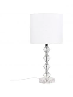 Gro&szlig;e Tischlampe Diamond aus Kristallglas, Ø 25 x H 53 cm