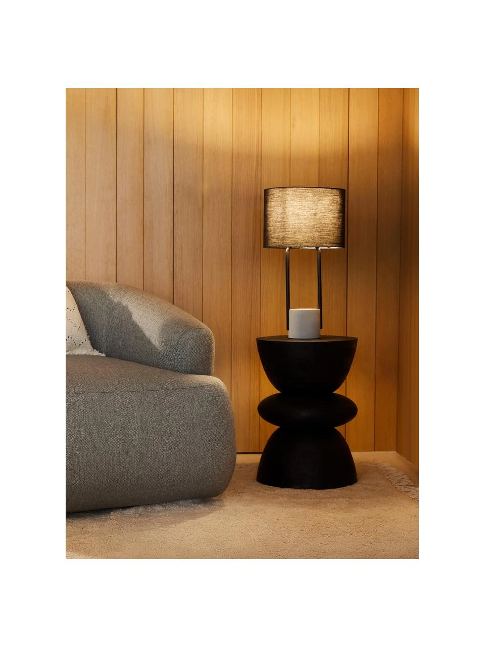 Westwing Collection Große Tischlampe Pipero mit Betonfuß, Ø 28 x H 51 cm 5 Westwing Collection Große Tischlampe Pipero mit Betonfuß, Ø 28 x H 51 cm – Bild 3