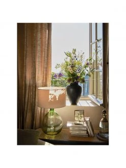 Westwing Collection Gro&szlig;e Tischlampe Zoya mit Glasfu&szlig;, Ø 30 x H 51 cm -Leuchten Verkaufsladen Grosse Tischlampe Zoya mit Glasfuss 2