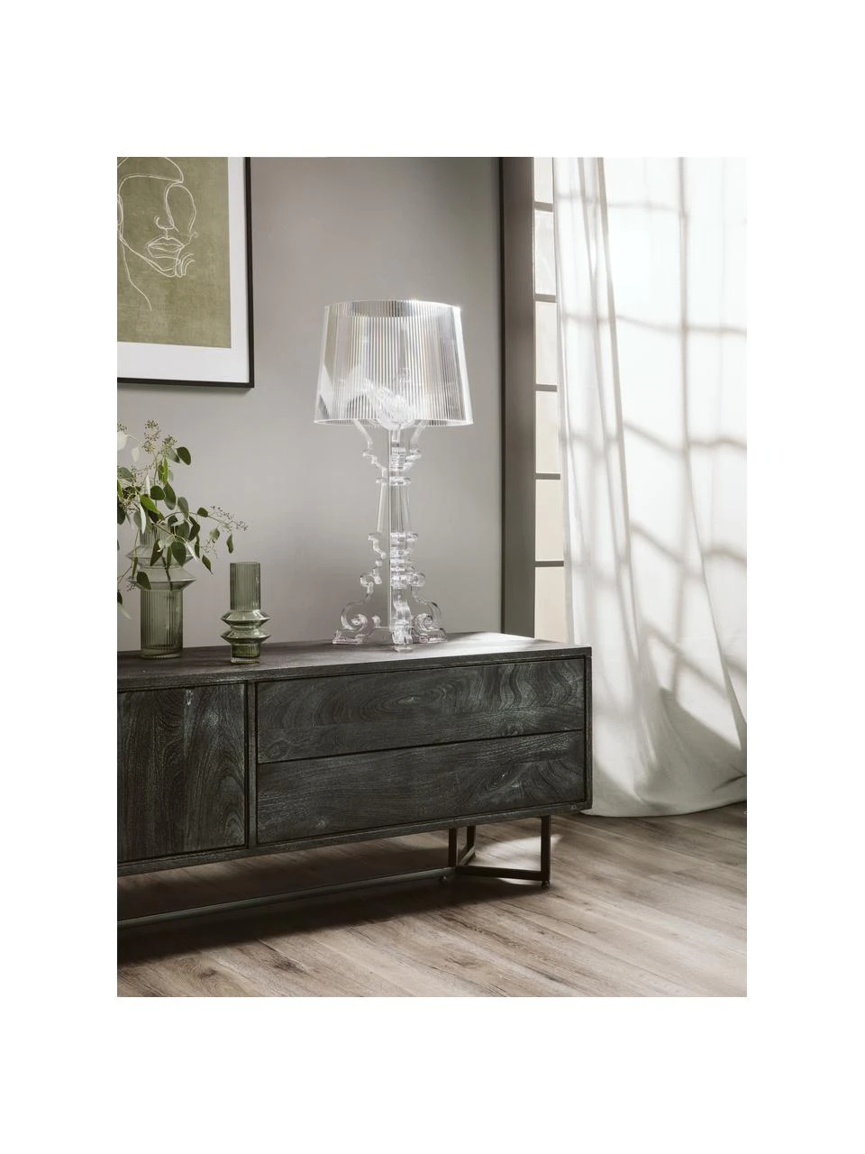 Kartell Große Transparente Design Tischlampe Bourgie, Ø 37 x H 78 cmNur noch 1 Artikel verfügbar 4 Kartell Große Transparente Design Tischlampe Bourgie, Ø 37 x H 78 cmNur noch 1 Artikel verfügbar – Bild 2