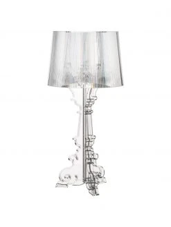 Kartell Gro&szlig;e Transparente Design Tischlampe Bourgie, Ø 37 x H 78 cmNur noch 1 Artikel verfügbar