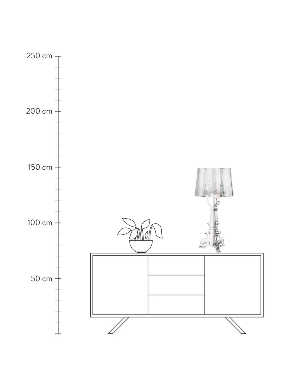 Kartell Große Transparente Design Tischlampe Bourgie, Ø 37 x H 78 cmNur noch 1 Artikel verfügbar 6 Kartell Große Transparente Design Tischlampe Bourgie, Ø 37 x H 78 cmNur noch 1 Artikel verfügbar – Bild 4
