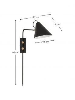 House Doctor Große Verstellbare Wandleuchte Club mit Stecker, T 46 x H 62 cm 11 House Doctor Große Verstellbare Wandleuchte Club mit Stecker, T 46 x H 62 cm -Leuchten Verkaufsladen Grosse Verstellbare Wandleuchte Club mit Stecker 3