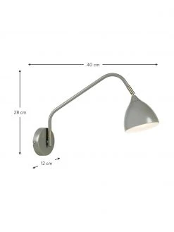 Markslöjd Große Verstellbare Wandleuchte Valencia mit Stecker in Grau, T 40 x H 28 cmNur noch wenige verfügbar 9 Markslöjd Große Verstellbare Wandleuchte Valencia mit Stecker in Grau, T 40 x H 28 cmNur noch wenige verfügbar -Leuchten Verkaufsladen Grosse Verstellbare Wandleuchte Valencia mit Stecker in Grau 2