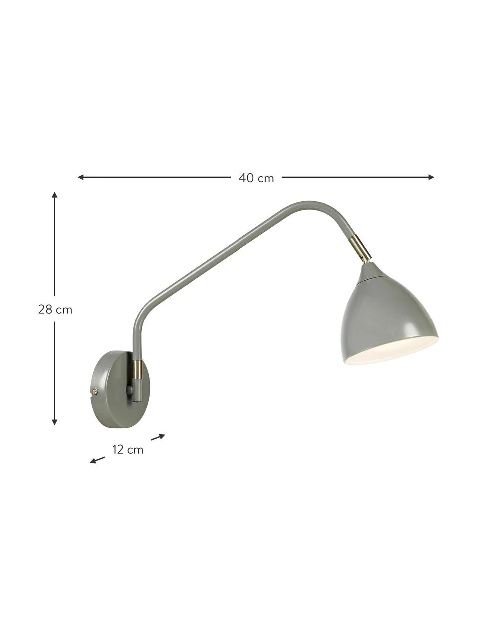 Markslöjd Große Verstellbare Wandleuchte Valencia mit Stecker in Grau, T 40 x H 28 cmNur noch wenige verfügbar 5 Markslöjd Große Verstellbare Wandleuchte Valencia mit Stecker in Grau, T 40 x H 28 cmNur noch wenige verfügbar – Bild 3