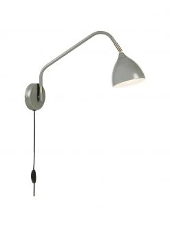 Marksl&ouml;jd Gro&szlig;e Verstellbare Wandleuchte Valencia mit Stecker in Grau, T 40 x H 28 cmNur noch wenige verfügbar