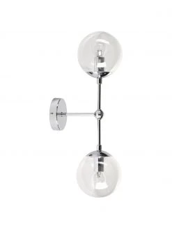 Westwing Collection Gro&szlig;e Wandleuchte Beth aus Glas, T 21 x H 50 cm