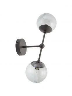 Westwing Collection Gro&szlig;e Wandleuchte Beth aus Rauchglas, T 20 x H 45 cm -Leuchten Verkaufsladen Grosse Wandleuchte Beth aus Rauchglas 3