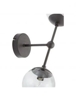 Westwing Collection Gro&szlig;e Wandleuchte Beth aus Rauchglas, T 20 x H 45 cm -Leuchten Verkaufsladen Grosse Wandleuchte Beth aus Rauchglas 5