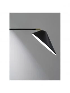 Westwing Collection Gro&szlig;e Wandleuchte Neron mit Stecker und Gold-Dekor in Schwarz, B 27 x T 100 cm -Leuchten Verkaufsladen Grosse Wandleuchte Neron mit Stecker und Gold Dekor in Schwarz 4