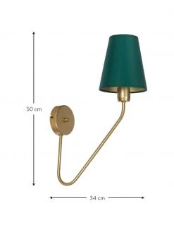 Gro&szlig;e Wandleuchte Victoria in Gr&uuml;n-Gold, T 34 x H 50 cmNur noch wenige verfügbar -Leuchten Verkaufsladen Grosse Wandleuchte Victoria in Grun Gold 2