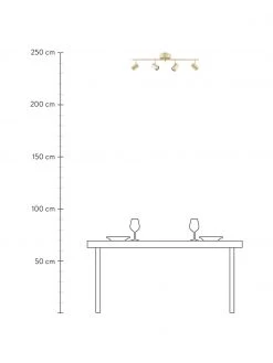 By Rydens Gro&szlig;er Deckenstrahler Correct in Gold, B 83 x H 18 cm -Leuchten Verkaufsladen Grosser Deckenstrahler Correct in Gold 2