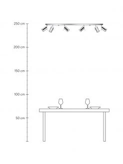 Gro&szlig;er Deckenstrahler Etna in Chrom, B 120 x H 15 cm -Leuchten Verkaufsladen Grosser Deckenstrahler Etna in Chrom 2