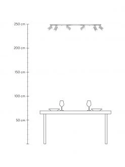 Gro&szlig;er Deckenstrahler Etna in Grau, B 120 x H 15 cm -Leuchten Verkaufsladen Grosser Deckenstrahler Etna in Grau 2