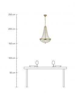 Marksl&ouml;jd Gro&szlig;er Kronleuchter Gr&auml;ns&ouml; in Gold, Ø 40 x H 59 cm -Leuchten Verkaufsladen Grosser Kronleuchter Granso in Gold 3