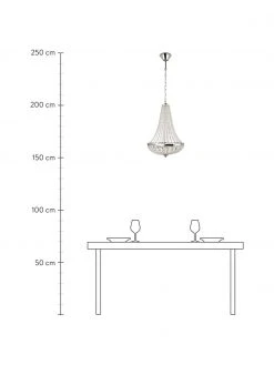 Marksl&ouml;jd Gro&szlig;er Kronleuchter Gr&auml;ns&ouml; in Silber, Ø 40 x H 59 cm -Leuchten Verkaufsladen Grosser Kronleuchter Granso in Silber 2