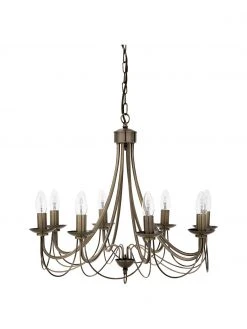 Searchlight Großer Kronleuchter Maypole, Ø 60 x H 50 cm