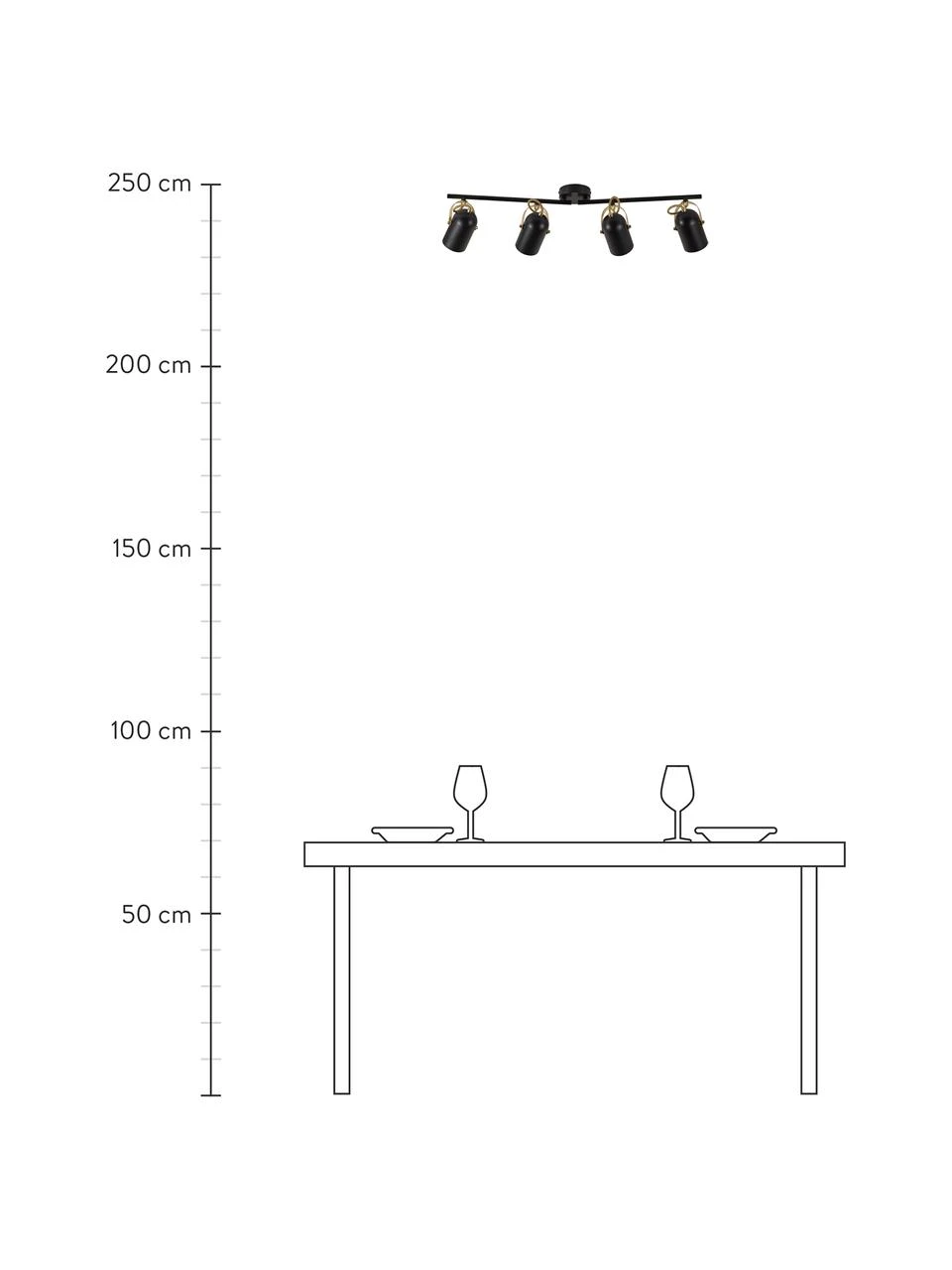 Nordlux Großer Retro-Deckenstrahler Lotus, B 78 x H 20 cm 3 Nordlux Großer Retro-Deckenstrahler Lotus, B 78 x H 20 cm – Bild 2