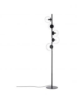 Westwing Collection Industrial-Stehlampe Casey aus Glas, Ø 40 x H 170 cm