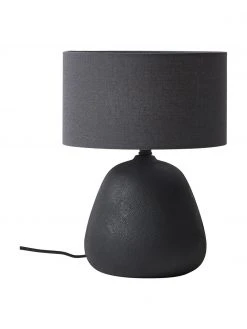 Westwing Collection Keramik-Tischlampe Eileen in Schwarz, Ø 26 cm x H 35 cm