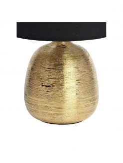 Marksl&ouml;jd Keramik-Tischlampe Oscar in Schwarz-Gold, Ø 20 x H 39 cm -Leuchten Verkaufsladen Keramik Tischlampe Oscar in Schwarz Gold 3