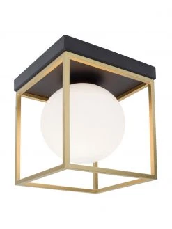 Kleine Deckenleuchte Juliet aus Glas, B 19 x H 20 cm