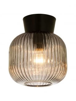 Kleine Deckenleuchte Vanja aus get&ouml;ntem Glas, Ø 20 x H 24 cm