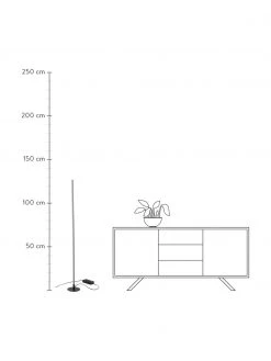 Jotex Kleine Dimmbare LED-Stehlampe Whisper in Schwarz, Ø 15 x H 125 cm -Leuchten Verkaufsladen Kleine Dimmbare LED Stehlampe Whisper in Schwarz 2