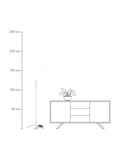 Jotex Kleine Dimmbare LED-Stehlampe Whisper in Silber, Ø 15 x H 125 cm -Leuchten Verkaufsladen Kleine Dimmbare LED Stehlampe Whisper in Silber 2