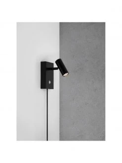 Nordlux Kleine Dimmbare LED-Wandleuchte Omari mit Stecker in Schwarz, B 7 x H 12 cm -Leuchten Verkaufsladen Kleine Dimmbare LED Wandleuchte Omari mit Stecker in Schwarz 5