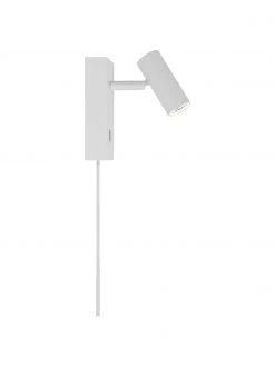 Nordlux Kleine Dimmbare LED-Wandleuchte Omari mit Stecker in Wei&szlig;, B 7 x H 12 cmNur noch wenige verfügbar -Leuchten Verkaufsladen Kleine Dimmbare LED Wandleuchte Omari mit Stecker in Weiss 4