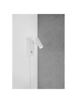 Nordlux Kleine Dimmbare LED-Wandleuchte Omari mit Stecker in Wei&szlig;, B 7 x H 12 cmNur noch wenige verfügbar -Leuchten Verkaufsladen Kleine Dimmbare LED Wandleuchte Omari mit Stecker in Weiss 5