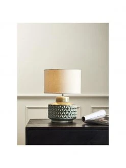 Jotex Kleine Keramik-Tischlampe Monica mit Leinenschirm, Ø 23 x H 33 cm -Leuchten Verkaufsladen Kleine Keramik Tischlampe Monica mit Leinenschirm 5