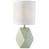 Searchlight Kleine Keramik-Tischlampe Sage in Salbeigr&uuml;n, Ø 15 x H 31 cm