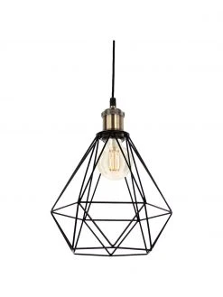 Westwing Collection Kleine Pendelleuchte Agnes im Industrial-Style, Ø 21 x H 22 cm