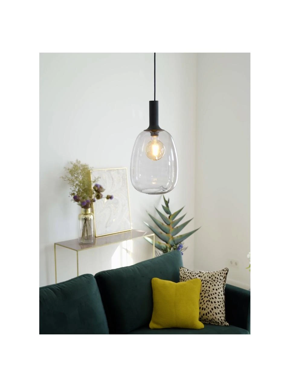 Nordlux Kleine Pendelleuchte Alton aus Glas, Ø 23 x H 43 cm 4 Nordlux Kleine Pendelleuchte Alton aus Glas, Ø 23 x H 43 cm – Bild 2