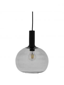 Nordlux Kleine Pendelleuchte Alton aus Rauchglas, Ø 25 x H 33 cm