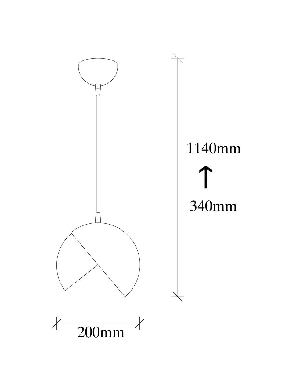 Kleine Pendelleuchte Berceste in Schwarz-Gold, Ø 20 cm 5 Kleine Pendelleuchte Berceste in Schwarz-Gold, Ø 20 cm – Bild 3