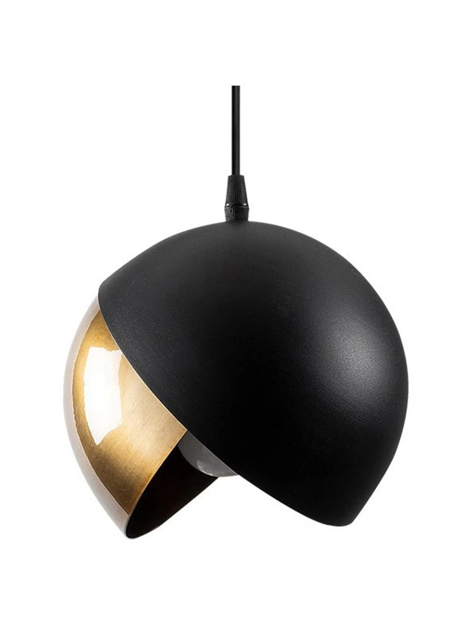 Kleine Pendelleuchte Berceste in Schwarz-Gold, Ø 20 cm 3 Kleine Pendelleuchte Berceste in Schwarz-Gold, Ø 20 cm