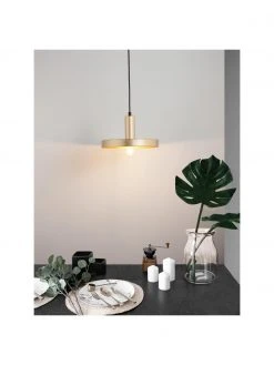 Kleine Pendelleuchte Garni in Goldfarben, Ø 25 x H 15 cm -Leuchten Verkaufsladen Kleine Pendelleuchte Garni in Goldfarben 1