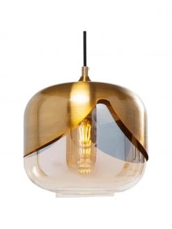 Kare Design Kleine Pendelleuchte Golden Goblet aus Glas, Ø 25 cm